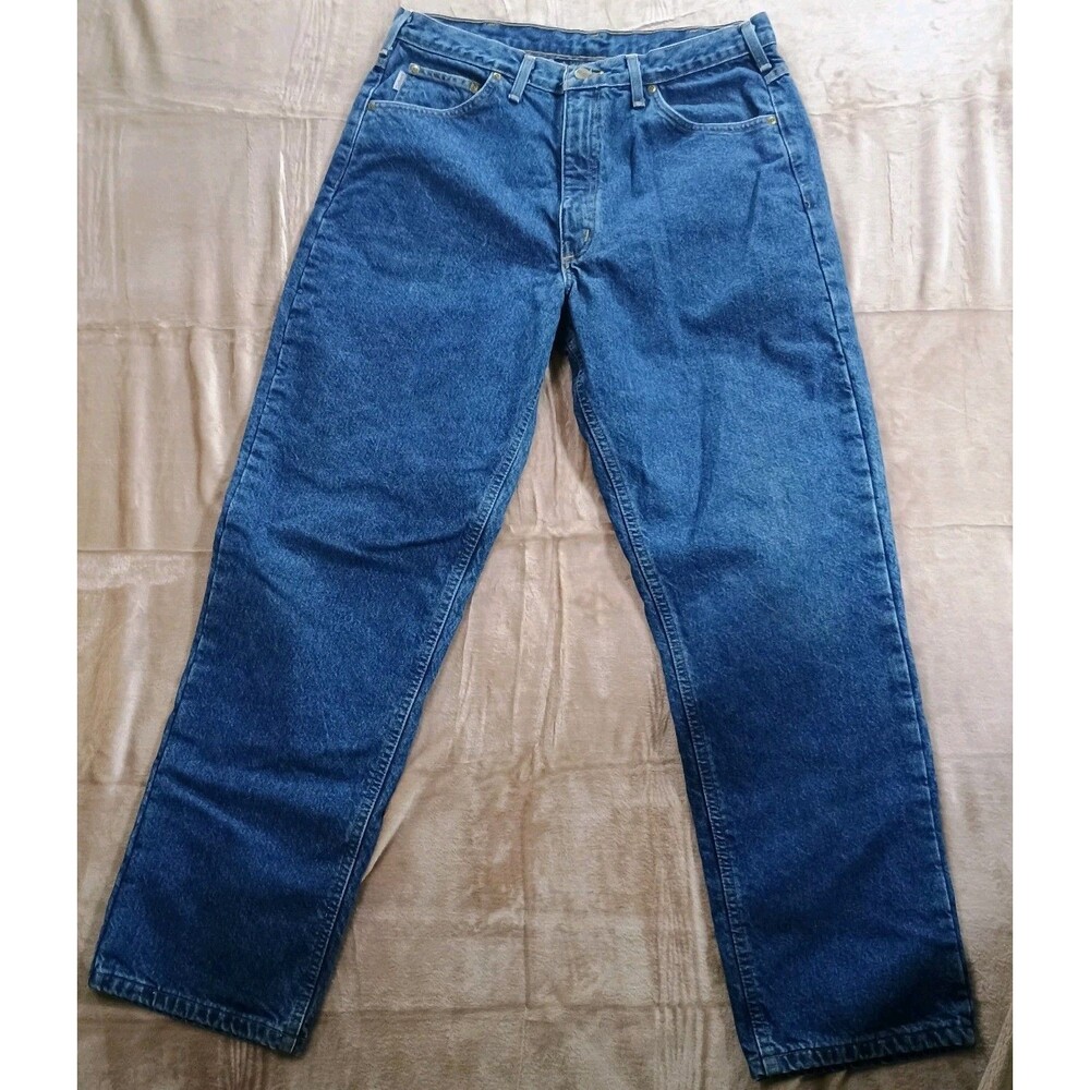 Carhartt B21 DST Flannel Lined Jeans Mens 36x32 darkstone relaxed fit work